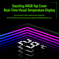 Refroidisseur de processeur à haut débit d'air 72CFM, ventilateur ARGB 120 mm, durée de vie 100 000 h, LGA1851 AM5 PWM 190 W, dissipateur thermique pour boîtier de PC de jeu Intel AMD