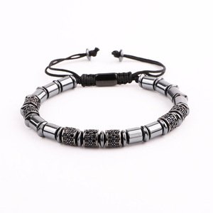 Vòng Tay Nam Vương Miện Đá CZ Đá CZ Thiết Kế Mới Bộ Vòng Tay Macrame Logo Tùy Chỉnh Bằng Thép Không Gỉ Cho Nam JBS11650 - Product Image 3