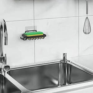 <span class=keywords><strong>ANA</strong></span> Soap Sponge Dish Holder Fregadero de cocina Caddy SUS304 Estante de almacenamiento de acero inoxidable - Product Image 3