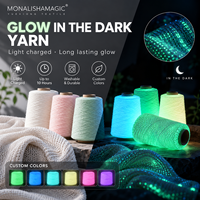 Fil à tricoter lumineux, fil long qui brille dans le noir pour les bonnets, les amigurumi, les travaux manuels et les accessoires de mode, approvisionnement en gros OEM ODM