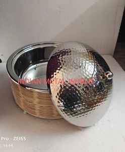 Casserole décorative en bois et en acier inoxydable, vente en gros, marmite en bois personnalisée faite à la main avec couvercle, nouvel arrivage - Product Image 5