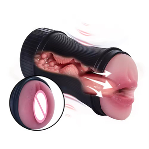 Masturbadores de Bolsillo 2 en 1 Portátiles para Hombres, Masturbadores Masculinos Realistas, Copa Masturbadora Fácil de Limpiar - Product Image 1