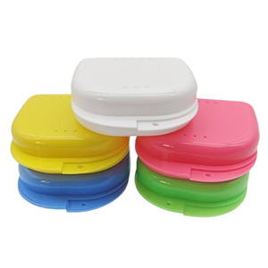 Denture <b>Case</b> Storage Box For Invisible Braces Half Mouth Small Plastic With Perforated Film Home Use - Product Image 5