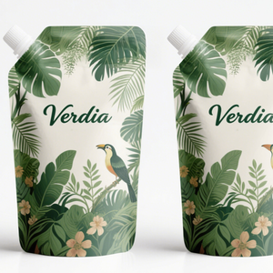 Sac à bec verseur personnalisé écologique pour jus, emballage alimentaire en kraft blanc, sac à boisson réutilisable, sac de recharge pour liquides - Product Image 4