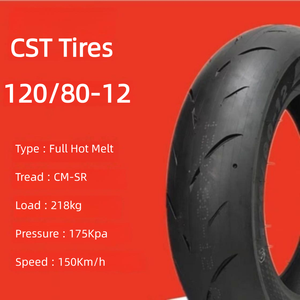 Pneumatici per Scooter <span class=keywords><strong>DIABLO</strong></span> 10-12 Pollici Larghezza 120/80-12 per CMSR Composto Slick Alta Aderenza Nuovo Pneumatico Tubeless per Corse - Product Image 1