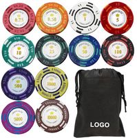 NOUVEAU Marqueur magnétique 14g ABS Golf Poker Chip pour impression personnalisée