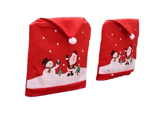 Kerststoel Cover Santa Father Claus Covers Stoel Kerst Decor Diner Rode Stoel Rugleuning Covers Xmas Decoraties Voor Thuis