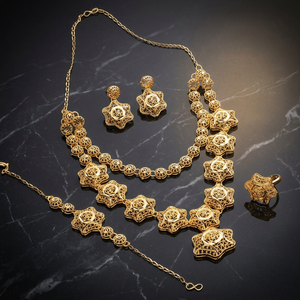Juego de Joyería Turca al por Mayor, Chapado en Oro de 14K, 18K y 24K, Estilo Dubái, Diseño Turco, Joyería Tradicional, Joyería de Moda - Product Image 2