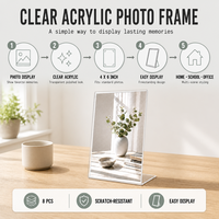 Cadre photo en acrylique transparent double face anti-rayures, simple, élégant et facile à nettoyer, vente en gros directe d'usine
