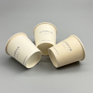 Gobelet à café jetable compostable en papier kraft, impression personnalisée OEM acceptée pour les boutiques de boissons à emporter - Product Image 2