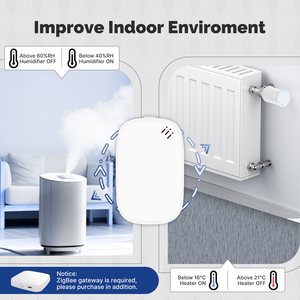Tuya Sensor suhu keamanan rumah pintar WiFi & Zigbee 3.0 aplikasi ponsel bertenaga baterai kendali jarak jauh Hotel - Product Image 6