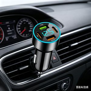 Chargeur de voiture Shin Mori 4 ports QC3.0 avec affichage numérique, charge rapide 12-24V pour appareils Huawei - Product Image 1