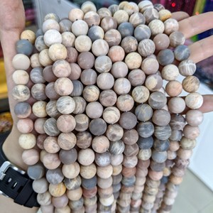 Cuentas de piedras preciosas redondas de cristal Natural al por mayor, cuentas de piedras preciosas de ágata <span class=keywords><strong>Real</strong></span>, cuentas de piedras sueltas, piedra de sol mate para la fabricación de joyas - Product Image 6