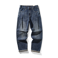 Jeans baggy taille basse style coréen pour hommes, tendance vintage, lavés, pantalons amples