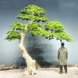 Plantas de pino Simulación Escultura resistente a los rayos UV Arte 360 cm de altura Árbol de pino ciprés de cedro artificial - Product Image 1