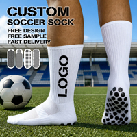 Chaussettes de football personnalisées avec logo, séchage rapide, en mesh, respirantes pour l'entraînement