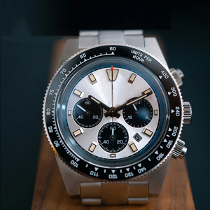 นาฬิกาโครโนกราฟสำหรับผู้ชาย42มม. นาฬิกาข้อมือควอทซ์ VS75กันน้ำไพลิน C3เขียวเรืองแสงตลอด - Product Image 4