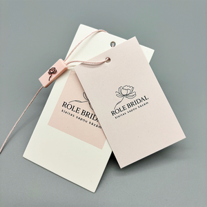 Pink Eco-Friendly Swing Labels Custom Logo Hanging <b>Tags</b> (Paper Hot Stamping Embossed/Printed Finish Washable) for Clothing - Product Image 5