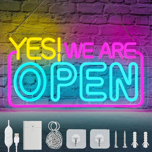Dropshipping Gratis Ontwerp Usb Aangedreven <span class=keywords><strong>Open</strong></span> Neon Teken Voor Home Bar Salon Hotel & Club Muur Decor Led Lichtbron - Product Image 1