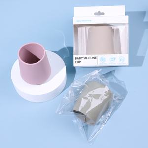 Gobelet en silicone de qualité alimentaire sans BPA, non toxique, anti-fuite, portable, pour bébé, tasse d'apprentissage pour nourrissons - Product Image 1