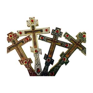 พระเยซูข้ามคริสเตียนออร์โธดอกซ์คริสตจักรช้อนส้อมคาทอลิกตกแต่งศาสนาทองปลูก - Product Image 5