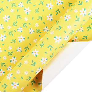 Factory Bulk Yellow Ditsy Daisy Wrapping Paper Cheap Biodegradable <b>Gift</b> <b>Wrap</b> For Stationery Store Florist Wholesale Supplier - Product Image 5
