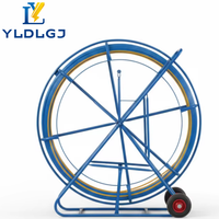 Serie de Carretes para Alambres de Conducto de 6mm y 150m, Cable de Fibra de Vidrio Multitamaño, Tiracables para Conductos con Código de Color, Portátil, de Alta Resistencia para Infraestructura