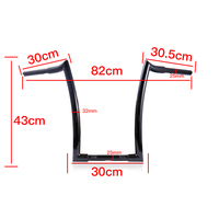Guidon de moto de 16 pouces pour Harley Dyna Sportster XL883 XL1200 Road King Stree