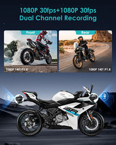 Caméra d'action intelligente double 1080P pour moto, enregistreur DVR avant et arrière, caméra de tableau de bord cachée, étanche IP66, vidéo WiFi - Product Image 6