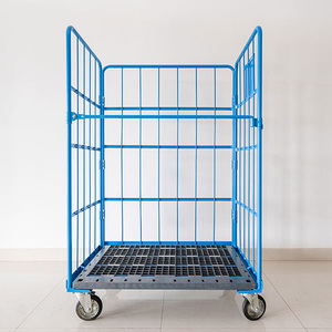 Light Duty 710x800xH1800 Metal Cage Roll <b>Trolley</b> With Wheels For <b>Laundry</b> Hospital Warehouse Use - Product Image 3