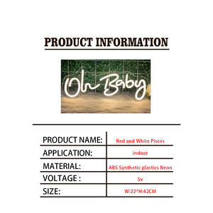 Oh Baby ED Neon <b>Sign</b> <b>Lights</b> Custom RGB Multi-Color Remote Control Wall Mountable Baby Gift Home Party Car Companies Event Decor - Product Image 6