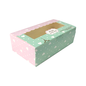 Commercio all'ingrosso Custom Design di Carta Per Uso Alimentare di Forma Quadrata di Confezionamento Biscotti Biscotti Brownie Scatole Torta Tazza In Massa Con Finestra In PVC - Product Image 4