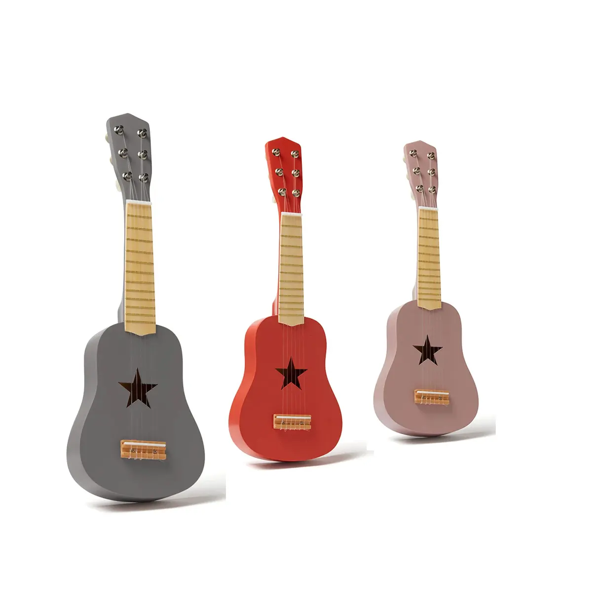 高品質21インチカラフルなリンデン木製おもちゃギター6ナイロン弦ギターキッズギフト用