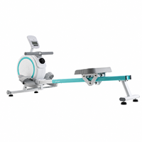 Máquina de Remo Magnética de 16 Niveles, Remadora Silenciosa con Pantalla LCD, Fitness de Cuerpo Completo para el Hogar