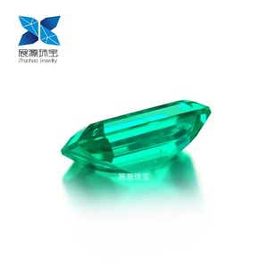 Wholesale 7x9 mm <strong>Emerald</strong> Cut Synthetic <strong>Emerald</strong> with Inclusions Loose Lab <strong>Emerald</strong> - Product Image 3