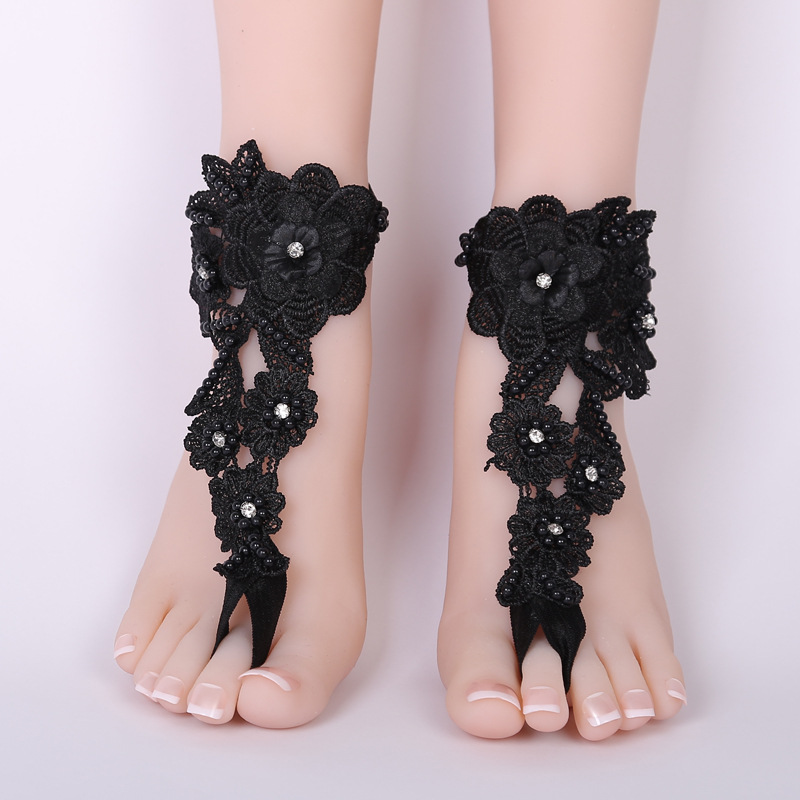 Handmade Crochet Barefoot Sandals Boho Beach Fashion