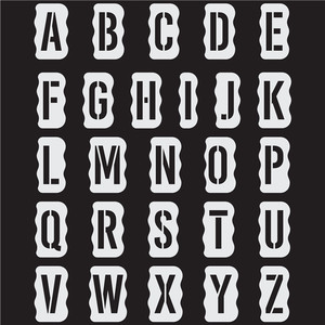 Plantilla de decoración acrílica con aerógrafo de color blanco con dibujo digital de letras personalizadas para niños DIY - Product Image 3