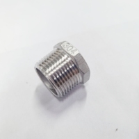 WAKAMATSU OEM 304/316 joint d'étanchéité en acier inoxydable Bouchon Hex mâle douille réducteur filetage conique adaptateur de tuyau connecteur NPT BSP