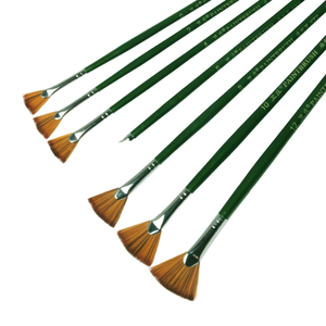 Pinceaux en forme d'éventail d'artiste de 7 pièces cheveux en nylon avec manche en bois pour <span class=keywords><strong>peinture</strong></span> à l'<span class=keywords><strong>huile</strong></span> et à l'aquarelle - Product Image 1