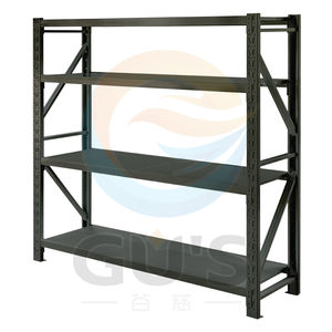 Système de rayonnage sans boulon robuste pour usage industriel et domestique Étagère de rangement d'entrepôt en acier à 5 couches Noir d'origine - Product Image 2