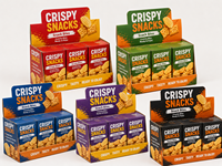 Boîte de présentation PDQ en carton écologique imprimée sur mesure, finition mate, impression offset pour comptoir de vente au détail, produits cosmétiques et snacks
