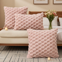 Housse de coussin carrée douce personnalisable de luxe, couleur unie nordique, sans garnissage