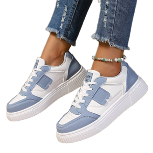 Zapatillas Deportivas Casuales para Mujer, Estilo Otoño 2025, con Plataforma, Cordones, Parte Superior de Malla, Suela Gruesa, Ligeras, para Estudiantes - Product Image 1
