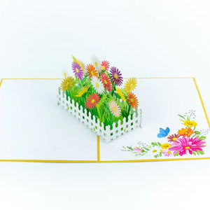 Cartes pop-up 3D colorées exquises avec des cartes de voeux artisanales de fleurs pour des événements de vacances, des cadeaux et des occasions romantiques - Product Image 1