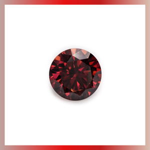 Gra Moissanite Round Garnet Red 8 Hearts 8 Arrows Lab Created For Jewelry Making - Product Image 5