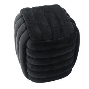 Sgabello Pouf Ottomano Grigio Imbottito per Camera da Letto, Poggiapiedi Comodo ed Elegante per Arredamento Casa - Product Image 3