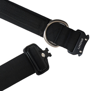 Collier pour chien rembourré en nylon personnalisable avec boucle en métal, impression de logo et options de couleur personnalisées, fabrication durable - Product Image 3