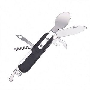 Ensemble de couverts de camping portables avec couteau pliant, fourchette et cuillère - 3 en 1, ustensiles de voyage multifonctions pour l'extérieur, cadeau - Product Image 4