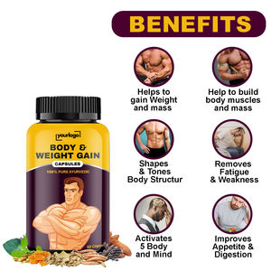 Suplemen Gym kustom untuk binaraga pil penambah berat badan kapsul Ashwagandha produk penebal badan ramuan ayurvedik - Product Image 3