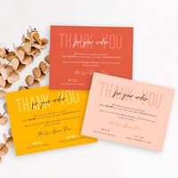 Cartes d'instructions personnalisées pour l'entretien des bijoux, cartes de remerciement personnalisées pour votre achat, inserts d'emballage pour la promotion des petites entreprises
